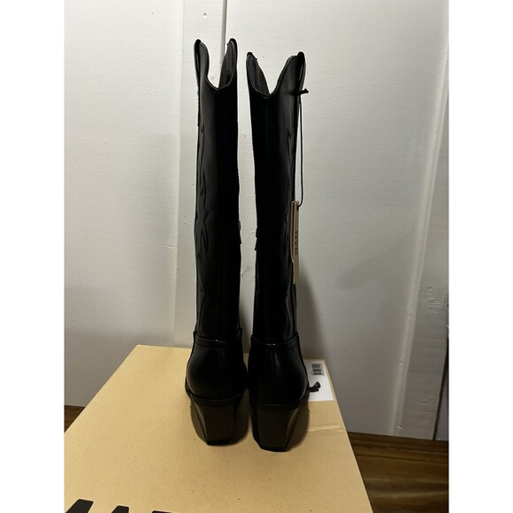 Madden NYC Black Tall Cowboy Boots Brand New In Box Western Cowgirl Women’s 6 - Picture 6 of 7